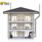 Ø130mm(5&quot;) Customize your twin wall kit for indoor or outdoor use