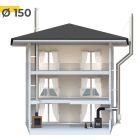 Ø150mm(6&quot;) Customize your twin wall kit for indoor or outdoor use