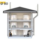 Ø80mm(3&quot;) Customize your twin wall kit for indoor or outdoor use