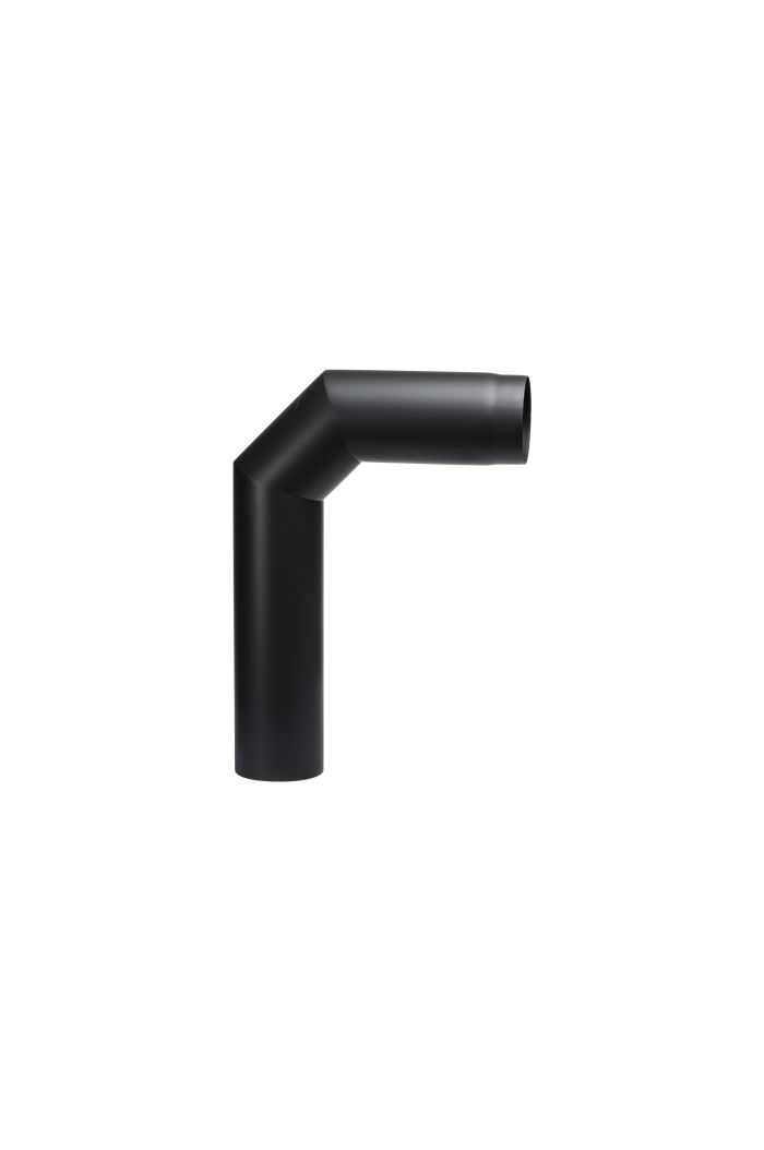 Rauchrohr Winkelrohr 90° fein poliert ID 150 mm schwarz