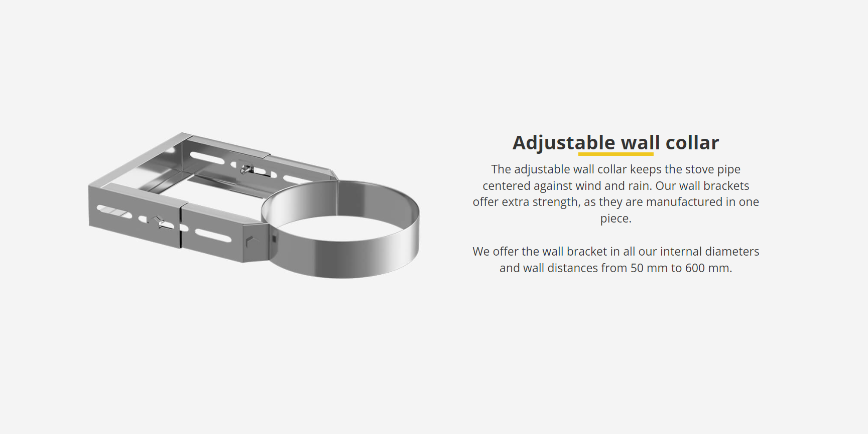 Adjustable wall collar